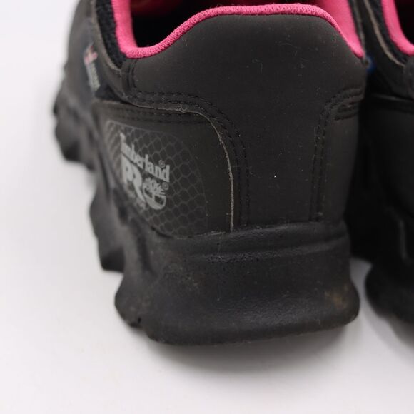 Women's Timberland PRO Powertrain Black/Pink Alloy Safety Toe Sneaker - Size 7 - Picture 5 of 16